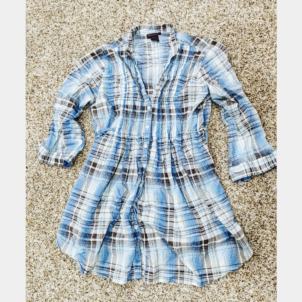 Blue Plaid top